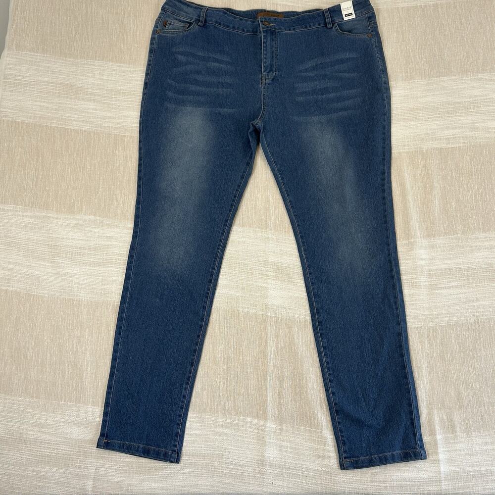 Judy Blue Women's Skinny Fit Mid Rise‎ 3XL Jeans Blue Denim Stretch Plus Size